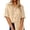 Khaki, variant on Blouses for Women Long Sleeve Collar Drop Shoulder Pocket Patched Shirt Oversized Shirts for Women Women Tie Shirt Elbow Sleeve Women Shirts Blouse for Women Long Sleeve Tie Shirts for Women