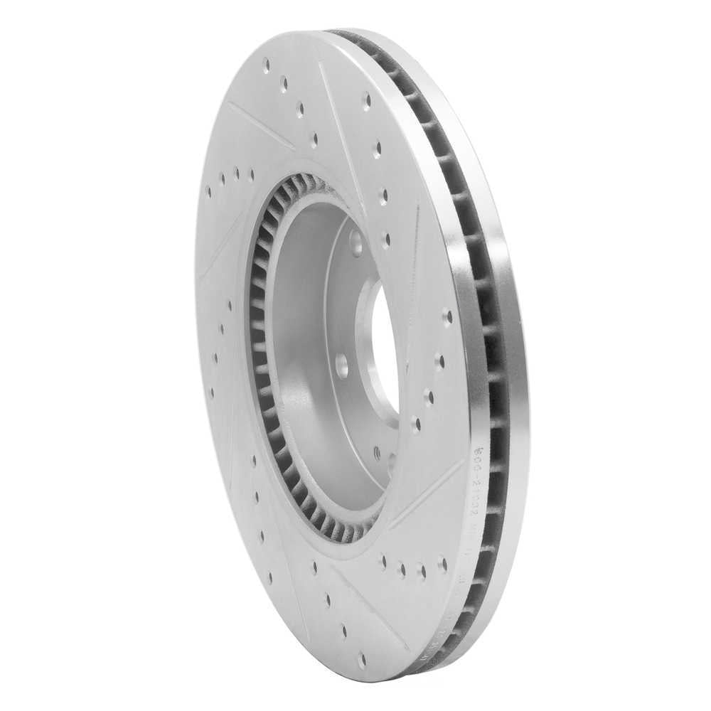 Dynamic Friction Company 631-21032L DFC Brake Rotor - Drilled And Slotted - Silver