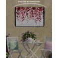 thumbnail image 6 of Outdoor TV Cover 60 to 65 Inch Weatherproof, Red Christmas Eucalyptus Leaf Waterproof TV Screen Protector for Outside Decor with Zipper and Pocket 58"L x 37"H , Botanical Winter Floral White, 6 of 7