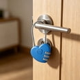 thumbnail image 4 of 3 Digit Combination Lock with Steel Cable, 3.54X1.57" Heart Shaped Anti-Theft Password Padlock, Mini Combo Lock with Code, Cute Small Lock for Luggage Backpack Zipper Bag Drawer Gym Locker Storage, 4 of 5