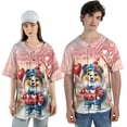 thumbnail image 4 of Happy Valentine’s Day Adorable Collie Puppy Holding Heart Balloon All Over Print 3D Baseball Shirt Collie Dog Lover Gifts Idea Softball Sport - 00030, 4 of 6