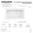 thumbnail image 6 of Aqua Eden VTAP5430L22TS 54-Inch Acrylic Rectangular 2-Wall Corner Alcove Tub, Left Hand Drain in Glossy White, 6 of 8