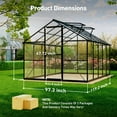 thumbnail image 7 of Sylviera 8x10FT Heavy-Duty Greenhouse with Reinforced Aluminum Frame & High-Transparency PC Panels, Walk-in Green House with Quick-Installation Structure for Outdoor Garden, 7 of 7