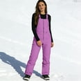 thumbnail image 2 of dgysar Women's Essential Insulated Ski Bibs, Water Resistant Snow Pants for Skiing & Snowboarding Purple Pink M, 2 of 6