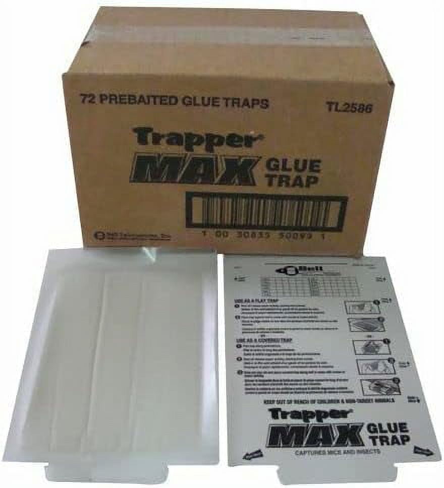 Trapper Max Mouse & Insect Glue Boards - 72 Boards White by Bell LAbatories