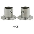 thumbnail image 4 of 4 Pieces Curtain Rod Holder Stainless Steel Closet Clothes Replacement Bathroom Accessory Rail Pole Support End Mounted Hanger Bracket Removable Accessory, 4 of 9