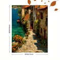 thumbnail image 3 of Mediterranean Canvas Paintings, European Flower Garden Beach Scenery, Modern Landscape Wall Art, 3 of 8