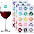 thumbnail image 1 of 45 pegatinas autoadhesivas de PVC para copas de vino, 15 colores, con temática de verano, para marcar el vino sin tallo., 1 of 6