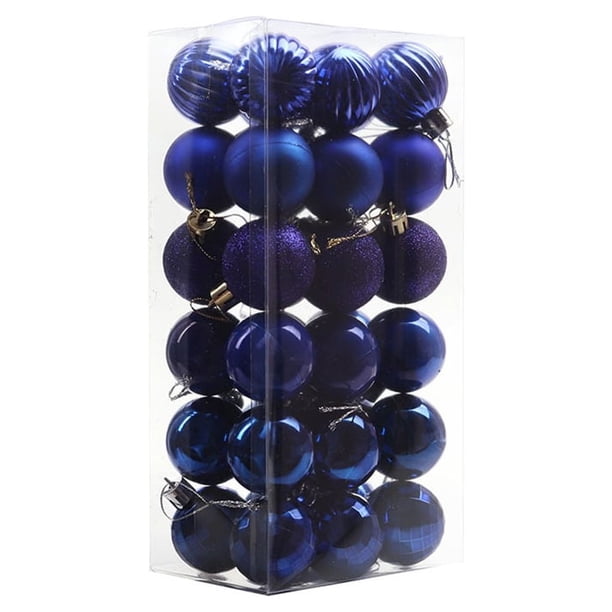 Billuyoard 36 piezas interior pared techo Navidad adorno hogar Hotel apartamento árbol colgante vacaciones Festival decoración ornamento Kits de decoración para fiestas Azul