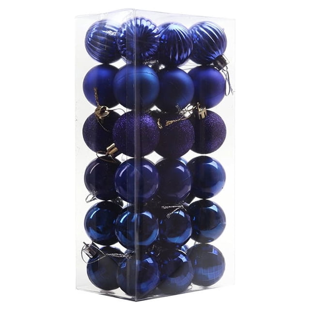 Adorno navideño de pared interior Billuyoard 36 piezas 4cm Azul