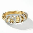 thumbnail image 2 of 7MM Cross AAA Cz Band Women 18K Yellow Gold Plated Womens Wedding Ring Size 6-10, 2 of 4