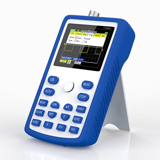 Yeacher FNIRSI-1C15 2.4 Inch Screen Handheld Portable Digital Oscilloscope 500MS/S Sampling Rate with 110MHz Bandwidth 1KHz/3.3V Calibration Multipurpose Measuring Oscilloscopes