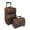 Brown Ostrich, variant on AmeriLeather 8002-6 Ostrich Print Leather Traveler Set, Brown - 2 Piece