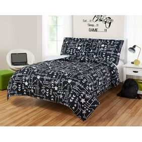 Hometrends Queen Marmon Comforter Set 4 Piece Walmart Com