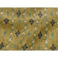 thumbnail image 4 of oneOone Viscose Jersey Yellow Fabric Texture & Triangle Geometric Sewing Material Print Fabric By The Yard 60 Inch Wide, 4 of 5