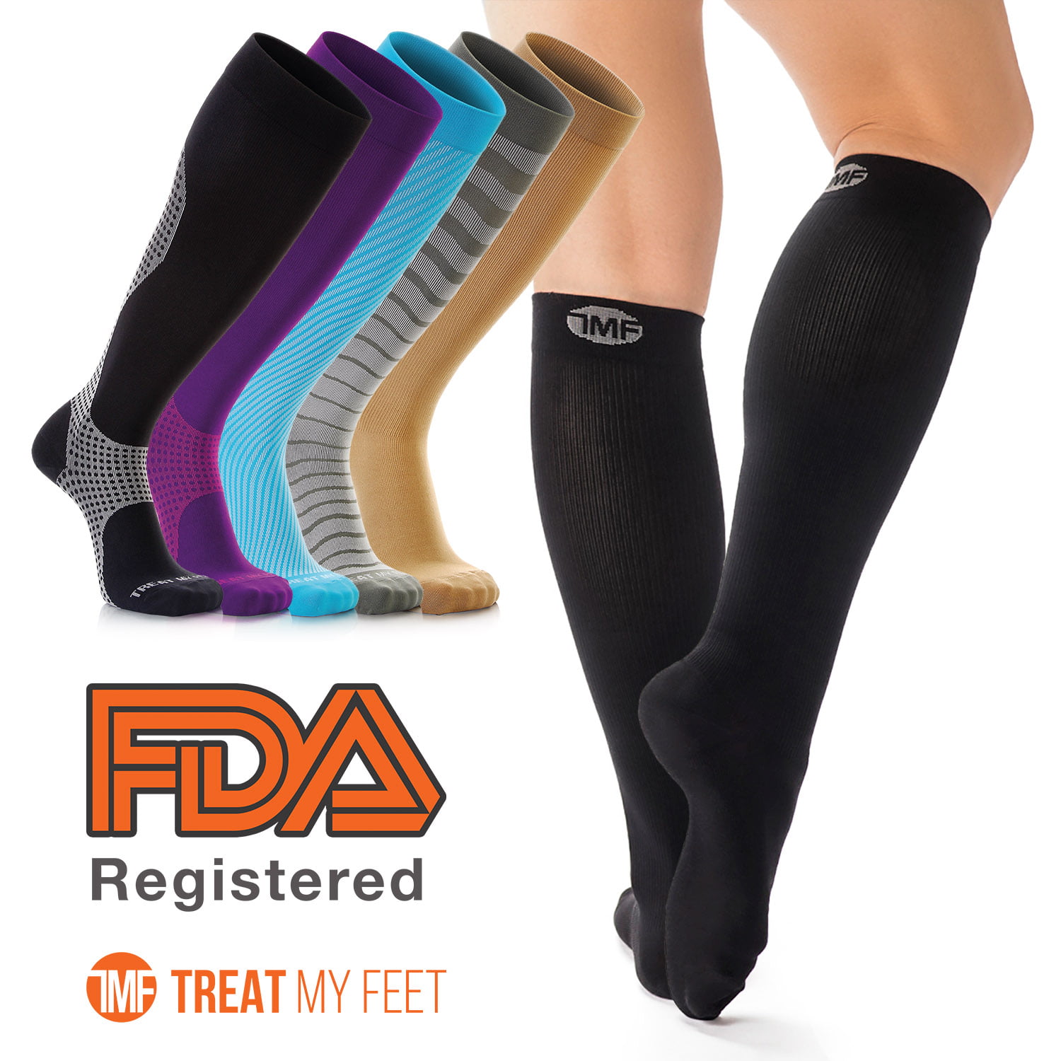 Men Womens Compression Socks Pain Relief Leg Foot Calf Support Stockings 