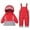 Red, variant on lnmuld Two Piece Girls Snow Suit Insulated Snowsuit All Weather Winter Coat Pants Outfit for Cold Size:3-4 Years