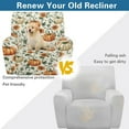 thumbnail image 5 of Renewold Pumpkin Sunflower Leaf Lazy Boy Recliner Chair Cover Polyester Spandex Sofa Cover 4 Pieces Breathable Soft Single Seat Couch Slipcover with Pocket for Living Room Autumn Decor, 5 of 8