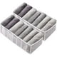 thumbnail image 1 of Organizador de ropa con cajones, separador de compartimentos para armario, ropa interior, portátil, 7 compartimentos, caja de almacenamiento de malla lavable (2 unidades, blanco, pequeño), 1 of 5