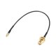 thumbnail image 1 of Conector MMCX macho a hembra RP-SMA de panel, cable coaxial de antena pigtail RF1.37 de baja pérdida, adaptador coaxial RF, 2 pulgadas, 1 pieza de 6 pulgadas, 1 of 4
