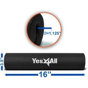 Yes4All Foam Bar Pad, Ideal for Squats, Hip Thrusts, Black, Single