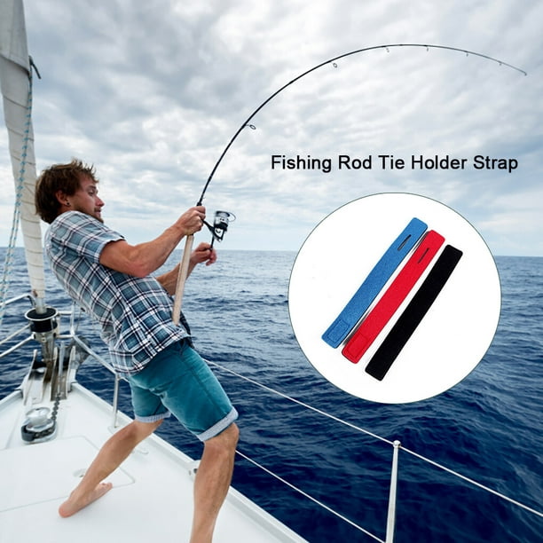 Pack of 10 Fishing Rod Holder Strap Adjustable Pocket Lightweight