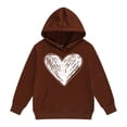 thumbnail image 4 of Mercatoo Girls Oversized Heart Hoodies Fall Winter Trendy Pullover Hoodie Pocket Personalized Graphic 𝐇ooded Sweatshirts, 4 of 5
