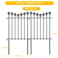 thumbnail image 2 of 10 Pieces No Dig Decorative Garden Fence -heavy-duty square tube animal barrier, anti-shovel metal frame fence for patios, outdoor dog pens and flower beds, 2 of 5