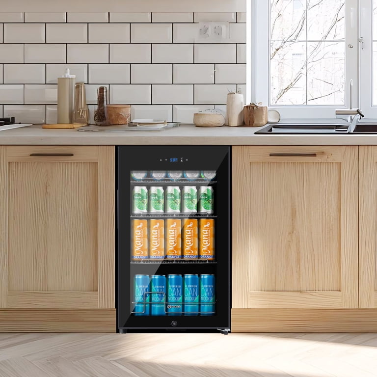 COLOZO Beverage Refrigerator Cooler, 96 Cans, Glass Door COLOZO Beverage Refrigerator Cooler, 96 Cans, Glass Door