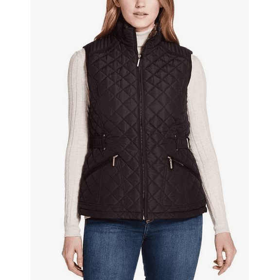 Weatherproof Ladies' Ultra Soft Cozy Lining Quilted Vest (Medium, Black)