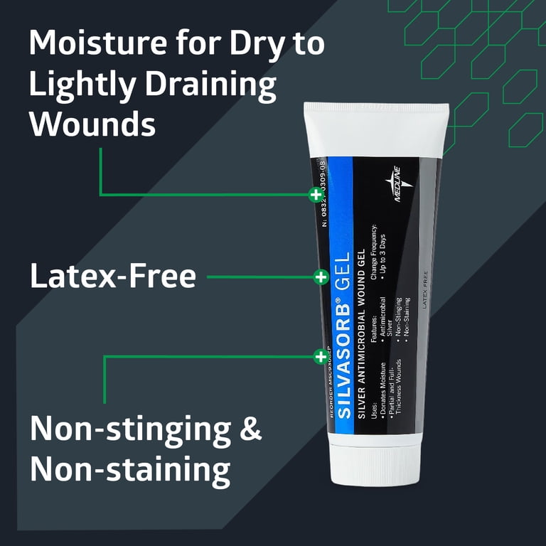 Medline Silvasorb Silver Antimicrobial Wound Gel, 0.5oz photo 2