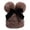 Khaki, variant on Krdevn Rib Knit Cap with Two Round Fluff Balls and Bowknot, Winter Cold Weather Headwear (Baby, Toddler),6-36 Month