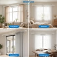 thumbnail image 3 of Sindcom No Drill Curtain Rods for Window 66 to 120 Inches, 5/8 Inch Diameter Renter Friendly Drapery Rod with Adhesive Brackets without Drilling, Adjustable from 27 to 130 Inches, White, 3 of 7