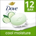 thumbnail image 4 of Dove Beauty Bar Soap For Refreshed Skin, Cool Moisture Cucumber & Green Tea Scent, Leaves Skin Refreshed, 3.75 oz 12 Bars, 4 of 11