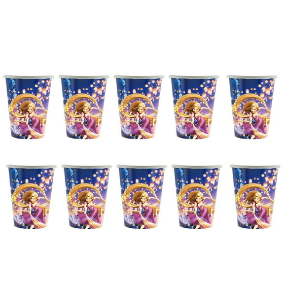 Tangled Princess Birthday Party Supplies Cups Tableware Disposable Paper Mouthwash Drinking Cups