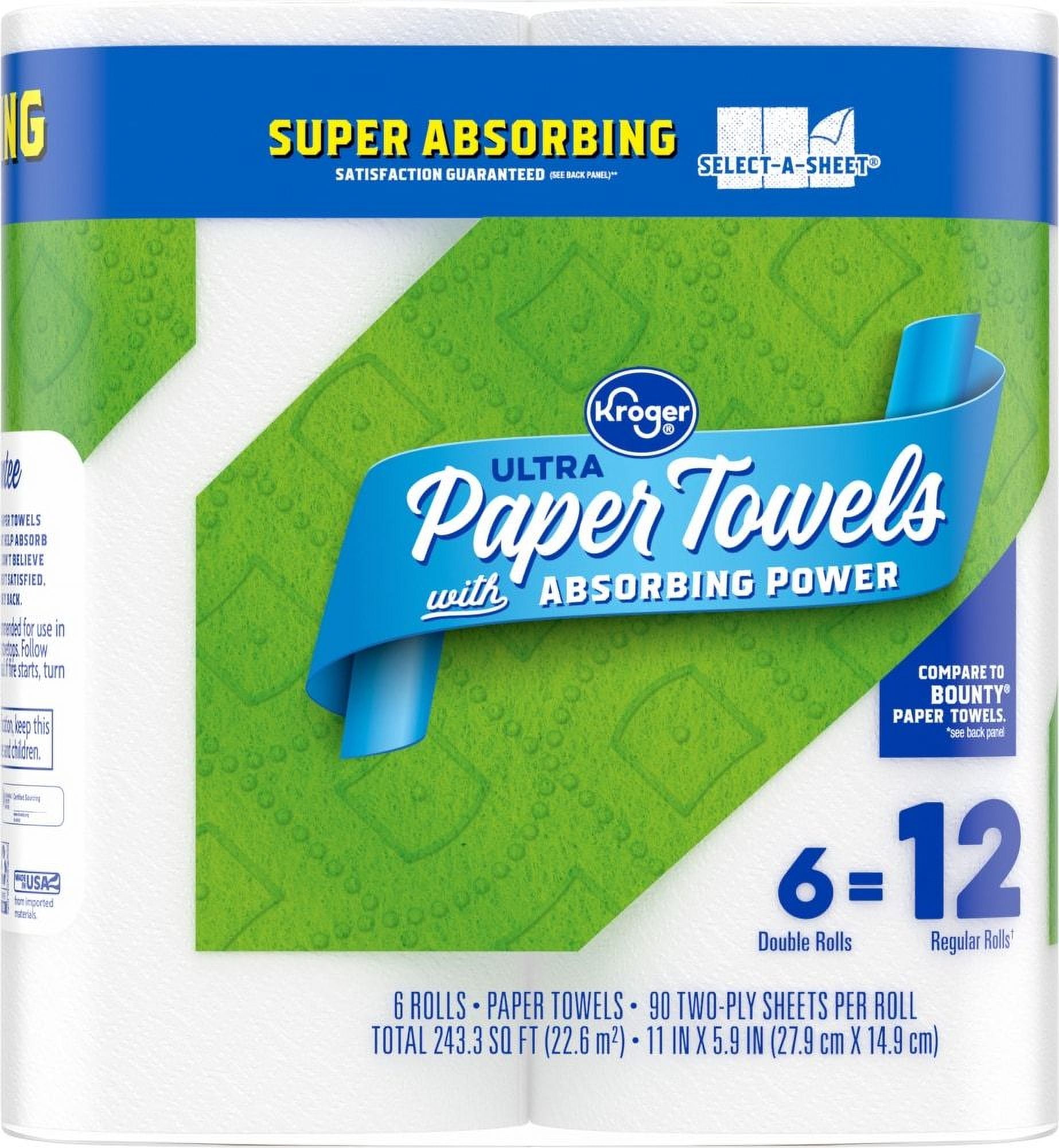 KR Select-A-Sheet Paper Towels Double Rolls 6 rolls - Pack of 1