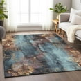 thumbnail image 6 of Dalyn Rugs Machine Washable Indoor/Outdoor Chantille Blue 3' x 5' Rug, 6 of 9