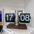 thumbnail image 6 of AOOOWER Automatic Wooden Flip Clock 24 Hour Display Quiet Operation Modern Office Home Decor with Smooth Time Adjustment Knob, 6 of 7