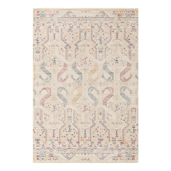 Unique Loom Deepa Collection Area Rug - Congruence (5' 3" x 7' 9" Rectangle Ivory/Burgundy)