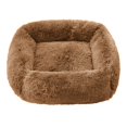 thumbnail image 1 of Cama calmante para perros y gatos, cojín de felpa suave y esponjoso para cachorros pequeños, medianos y grandes, para invierno, 1 of 4