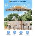 thumbnail image 3 of 9FT Outdoor Patio Umbrella with Crank Lift, Double Layer Wind Vent & Push-Button Tilt,UV Protection, Waterproof, Heavy Duty 8 Rib Design for Deck, Pool, Garden, 3 of 7