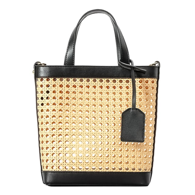 Bolso Hombro Mujer Hugtrwg Ratán PU Correa Ajustable Verano