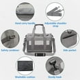 thumbnail image 5 of Small Animal Carrier Bag, Guinea Pig Rabbit Travel Carrier Breathable Mesh Window Pet Portable Hand Bag for Hamster Bird Bunny Bearded Dragon Kitty and Etc (Grey), 5 of 21