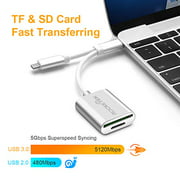 USB C to SD Card Reader,Rocketek Type C Micro USB to USB OTG Adapter, 4 in1SD/Micro SD Memory Card Reader for Android