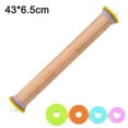 thumbnail image 1 of Adjustable Solid Wood Rolling Pin with Thickness Scale for Flour, Dough, and Kneading., 1 of 5