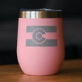 thumbnail image 2 of Bevvee Insulated Wine Tumbler 12 oz Flag Of Colorado Colorado Enthusiast Gifts Tumblers, 2 of 4