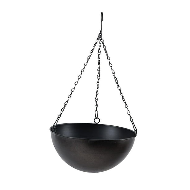 Maceta colgante de pared, soporte para maceta, cesta para maceta, maceta para plantas negro grande