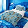 thumbnail image 2 of meiyoeat Blue Cowboy Cactus Twin Comforter Sets For Boys,Western Animal Pattern Bedding Set,Reversible,2pcs,1 Comforter and 1 Pillowcase, 2 of 7