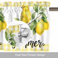 thumbnail image 6 of Summer Valance Curtain Yellow Birds on Lemon Branches Plant Pastoral Plaid Window Valances Rod Pocket Short Curtains Window Treatments for Kitchen Bedroom Bathroom Laundry 42" x 18", 6 of 9