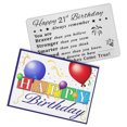 thumbnail image 3 of DEGASKEN 21st Birthday Greeting Cards for Men Women, 21 Year Old Birthday Gifts for Him Her, Metal Wallet Card, Unisex, 3 of 5